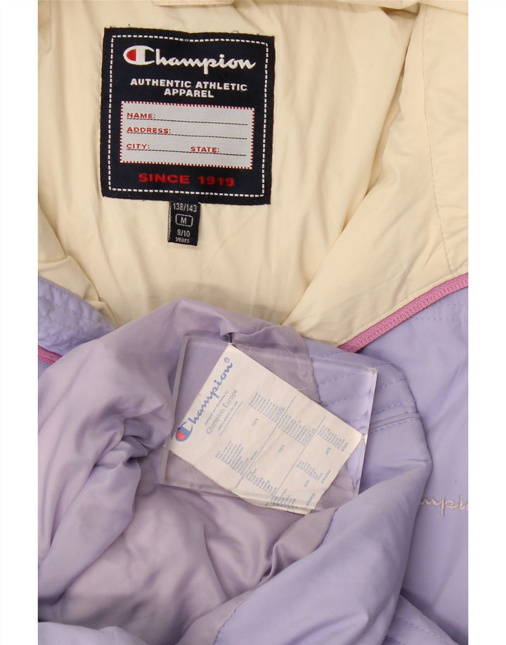 Cappotto imbottito con cappuccio per ragazze Champion 9-10 anni Poliestere medio viola