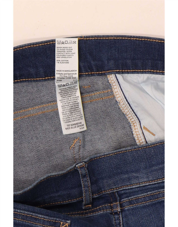 Jeans bootcut slim da donna Marks & Spencer UK 12 medio W30 L28 cotone blu