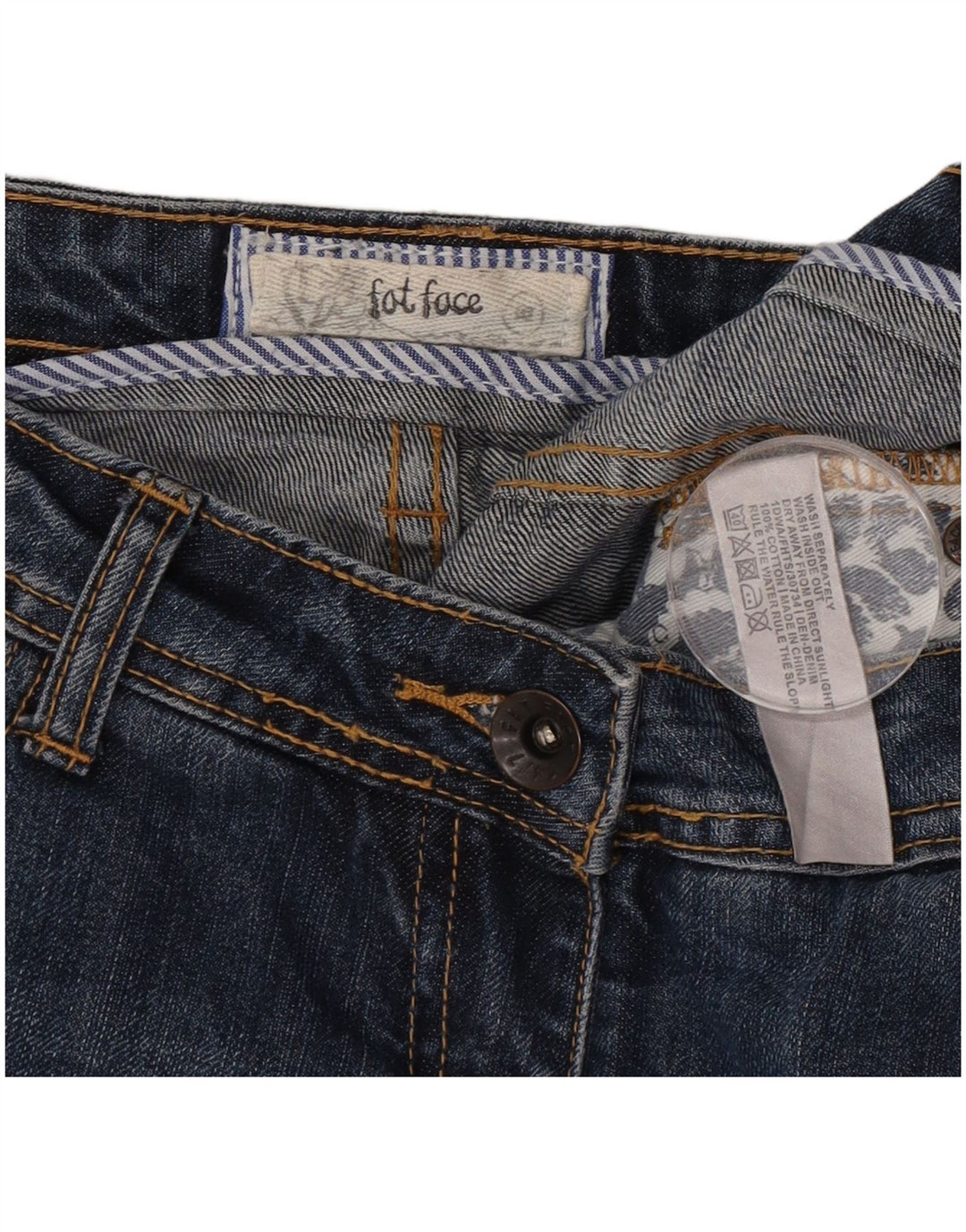 Pantaloncini di jeans da donna Fat Face W32 grande cotone blu