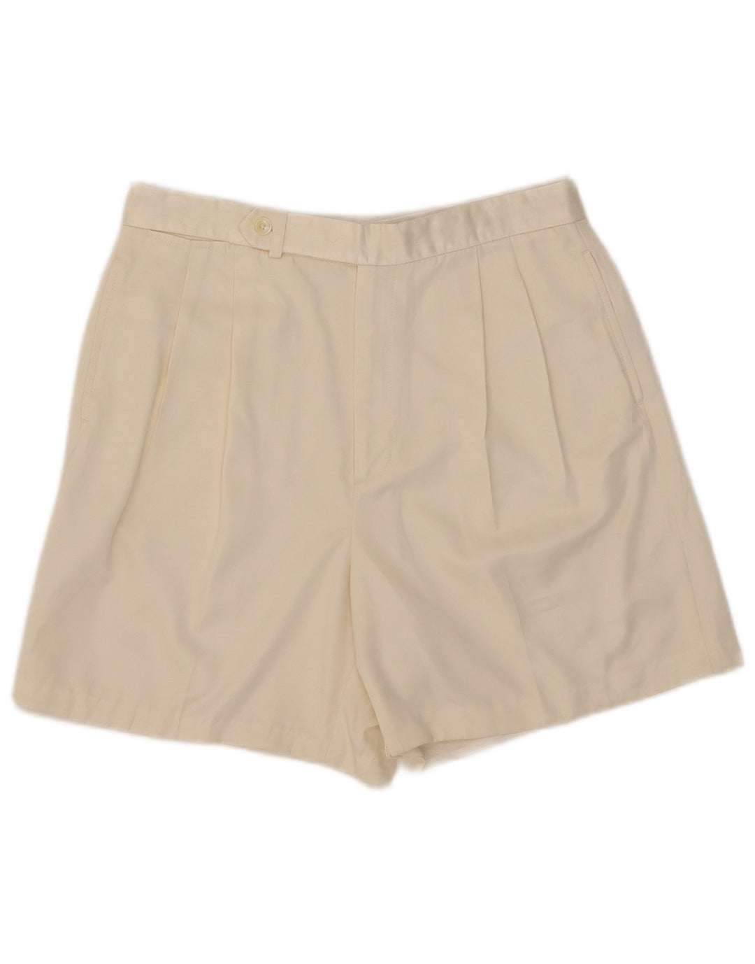 Pantaloncini chino con pegged da donna Ralph Lauren US 12 Large W31 poliestere bianco sporco