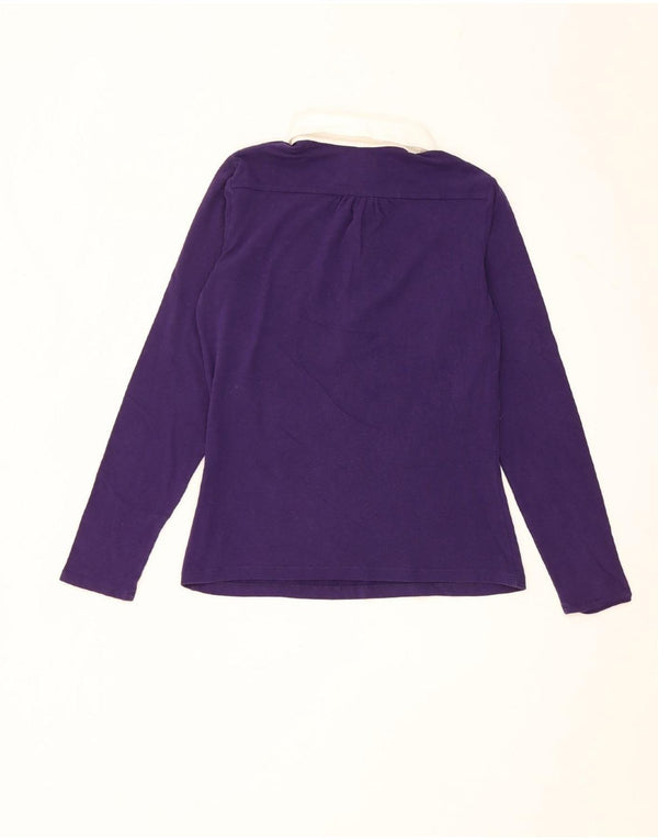 Polo a maniche lunghe da donna Henry Cottons IT 46 Large Purple Colourblock