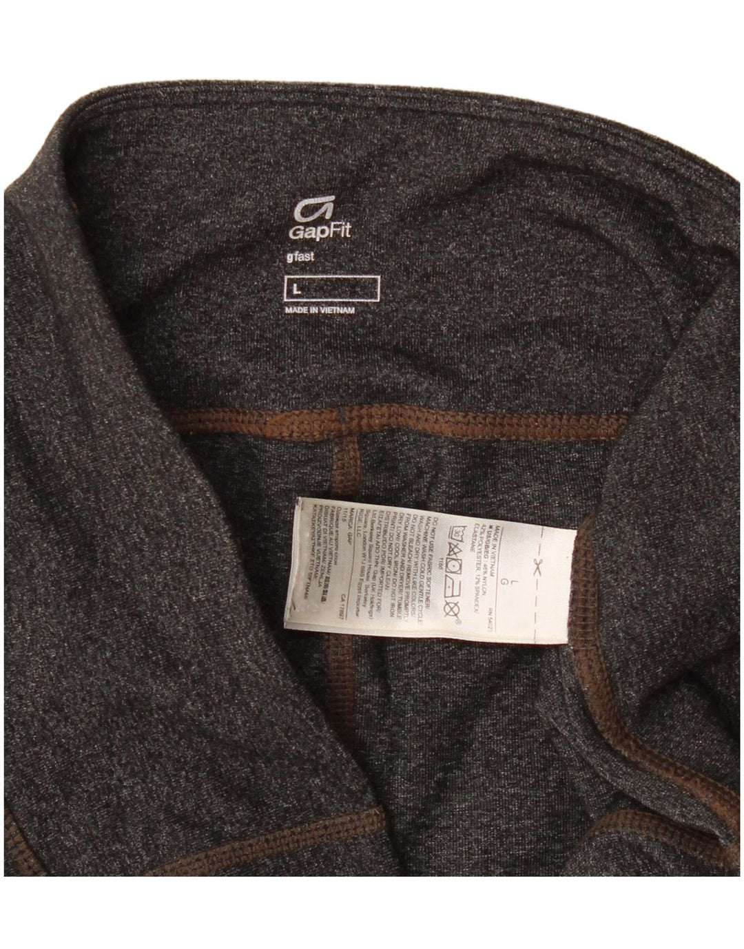 Gap Leggings da donna UK 14 Large in nylon chiazzato grigio