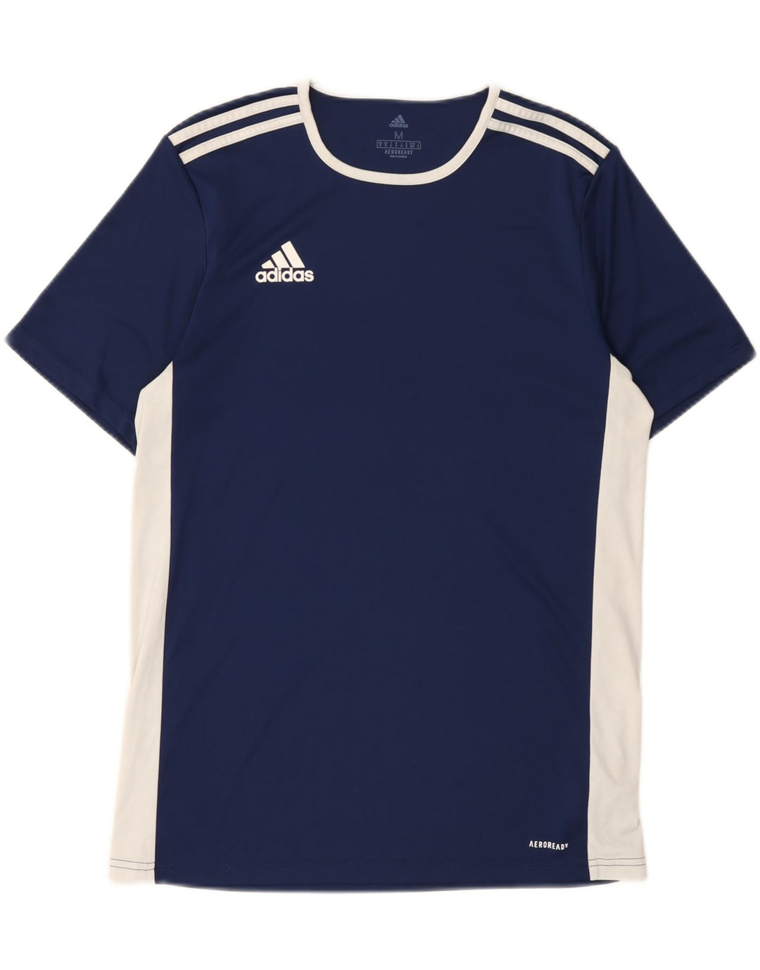 T-shirt grafica da uomo Adidas Aeroready Top medio in poliestere blu navy