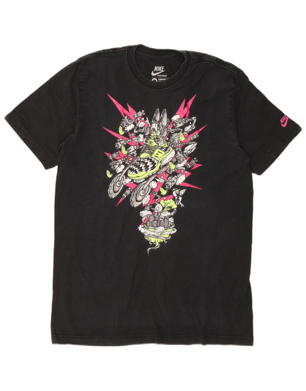 T-shirt grafica Nike da uomo con vestibilità standard UK 38/40 media nera