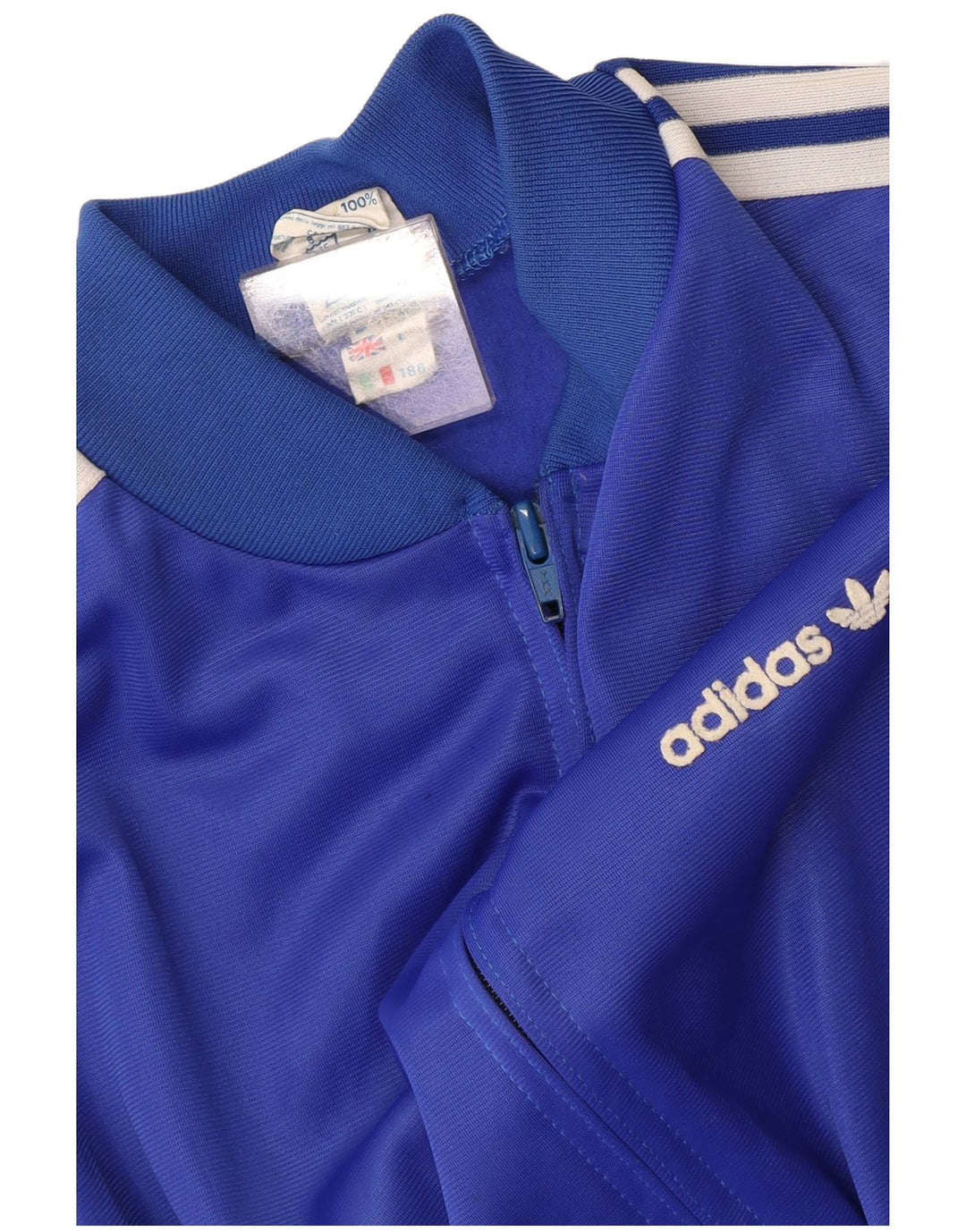 Giacca da ginnastica da uomo Adidas grande in poliestere blu