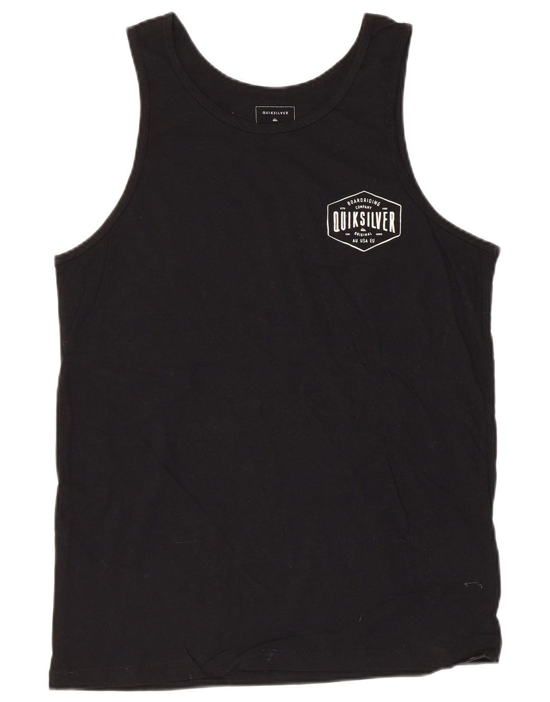 Canotta grafica da uomo Quiksilver piccola in cotone nero