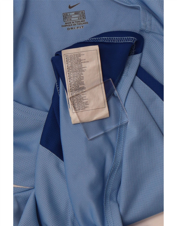 Canotta NIKE da uomo Dri Fit UK 42/44 Large Blu Colourblock Poliestere