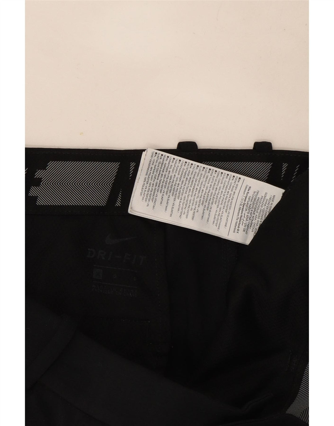 Pantaloncini chino da uomo Nike W36 Large neri in poliestere