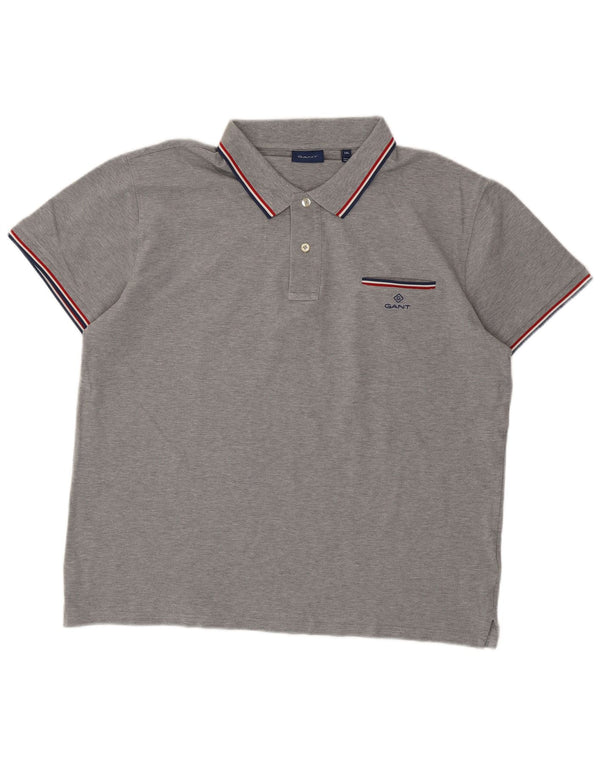 Gant Mens Polo Shirt 2XL Grey Cotton