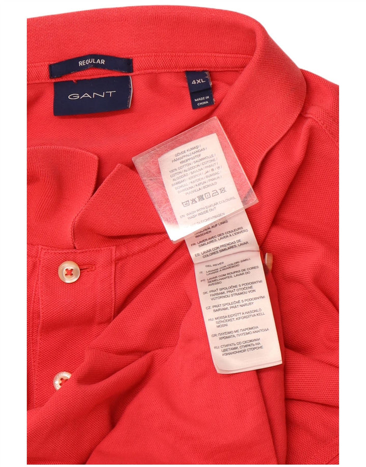 Polo GANT da uomo regolare 4XL in cotone rosso