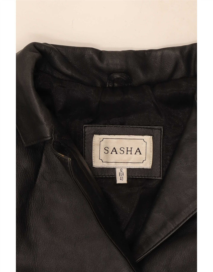 Giacca in pelle da donna Sasha UK 12 media nera