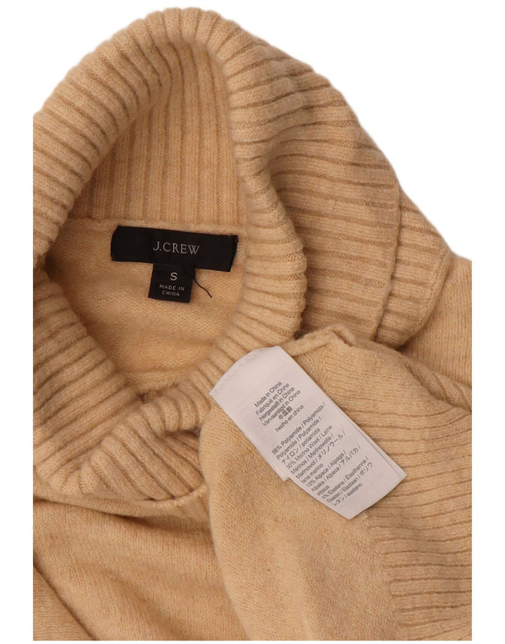J. CREW Maglione maglione oversize da donna con collo alto UK 10 piccolo Beige