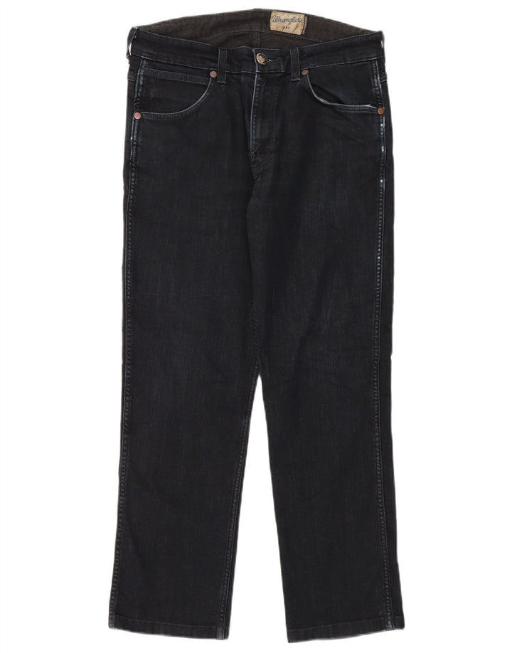 Jeans dritti da uomo Wrangler W32 L28 cotone nero