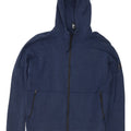 Felpa con cappuccio con zip grafica Adidas da uomo grande blu navy