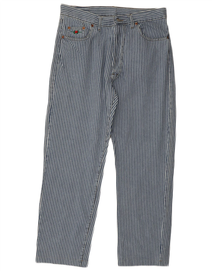 Jeans dritti da donna El Charro W32 L28 gessato blu