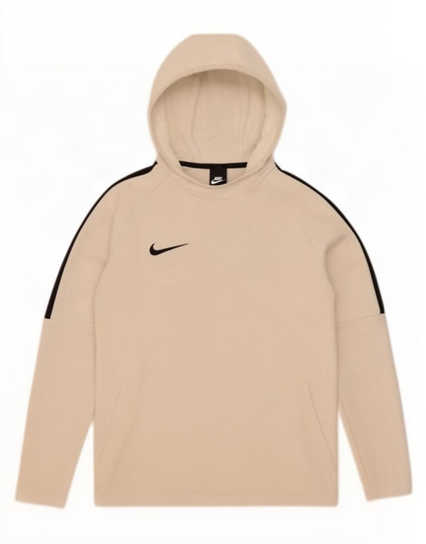 Felpa con cappuccio Nike Dri Fit da uomo, piccola, in poliestere color block bianco