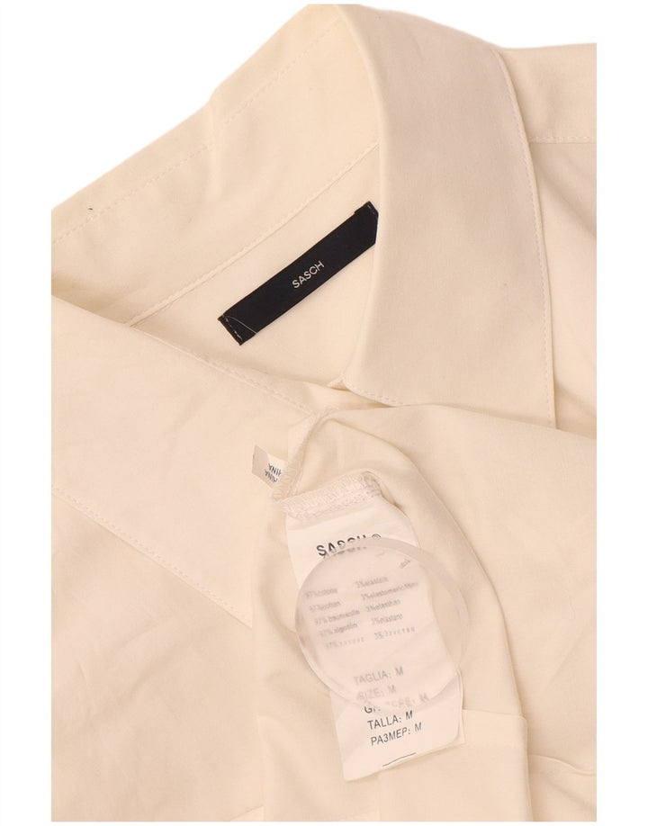 Camicia da donna Sasch UK 12 cotone bianco medio