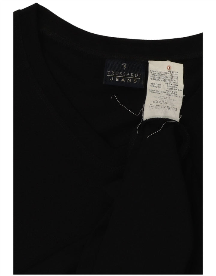 TRUSSARDI JEANS T-shirt Uomo Top Large Nera in Poliammide