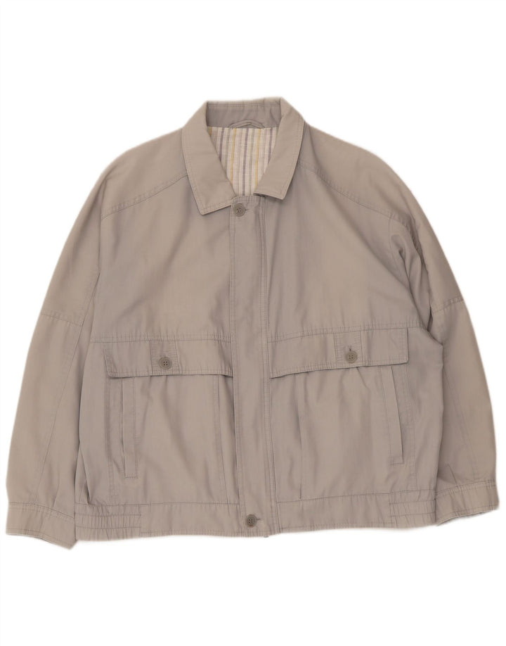 Giubbotto bomber da uomo vintage UK 40 grande poliestere grigio