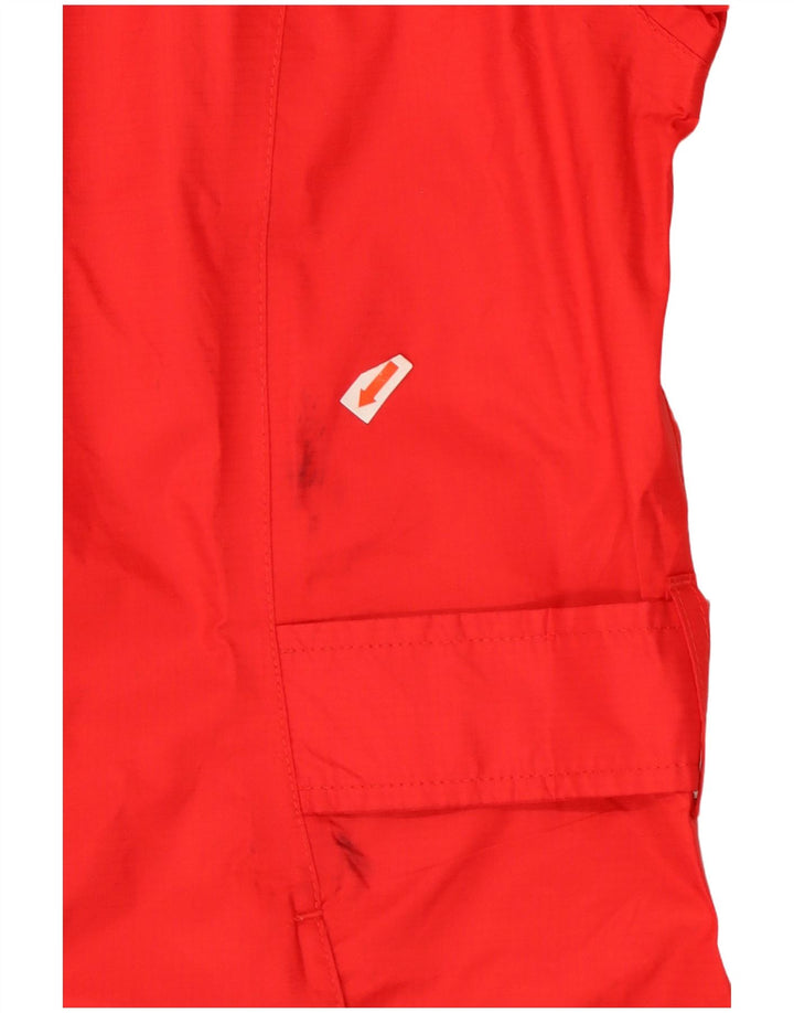 Impermeabile con cappuccio da donna Eddie Bauer UK 14 nylon rosso medio