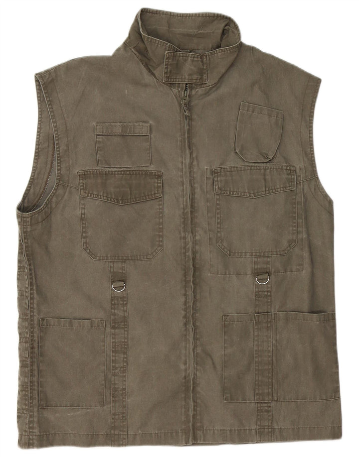 Gilet pratico da uomo Beyond UK 44 2XL Cotone kaki