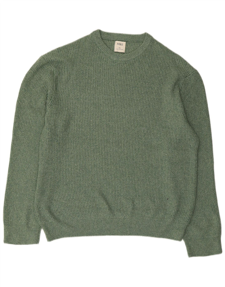 Maglione maglione girocollo da uomo Marks & Spencer 2XL verde poliammide