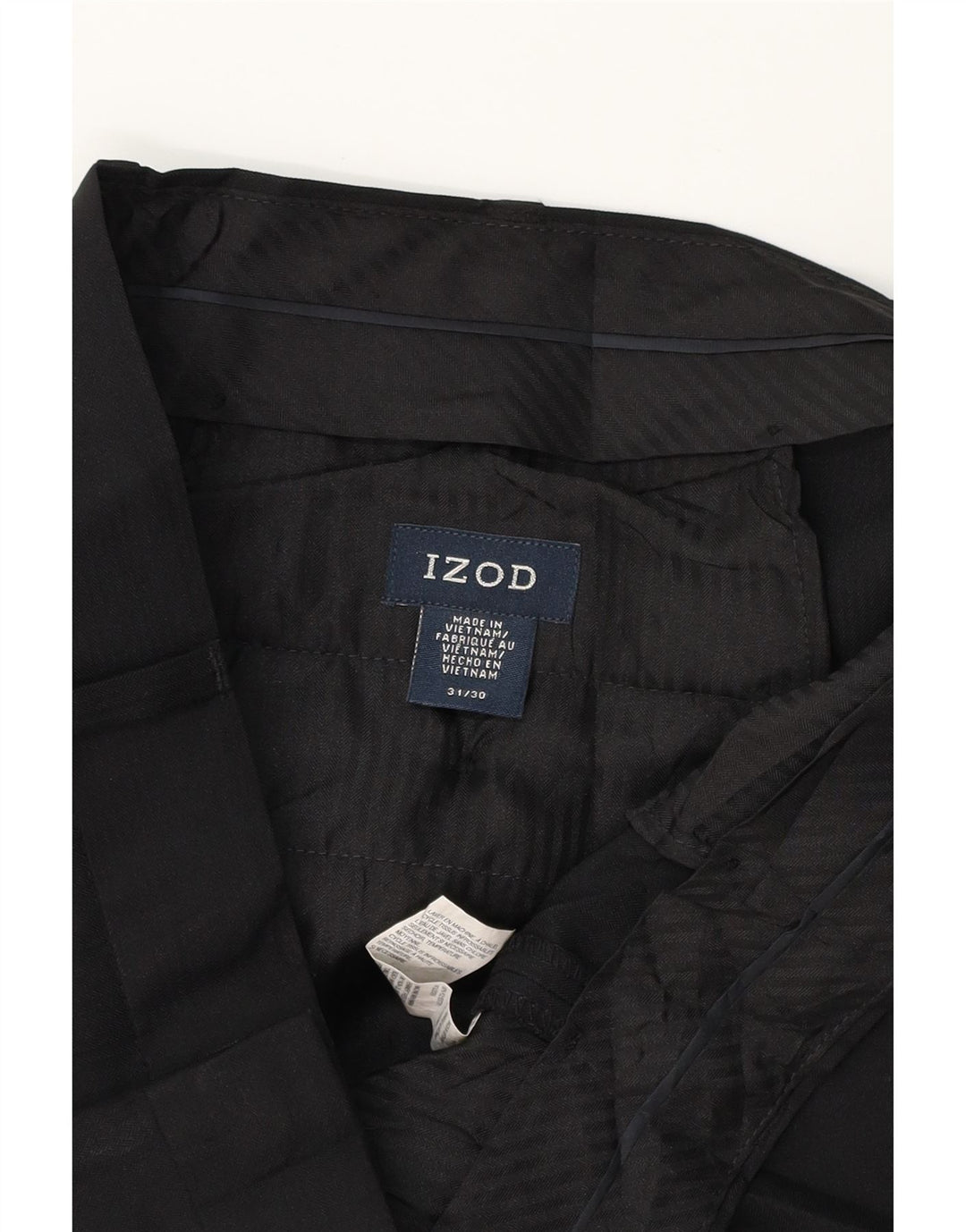 IZOD Mens Straight Chino Trousers W31 L30 Black Polyester Vintage Izod and Second-Hand Izod from Messina Hembry 