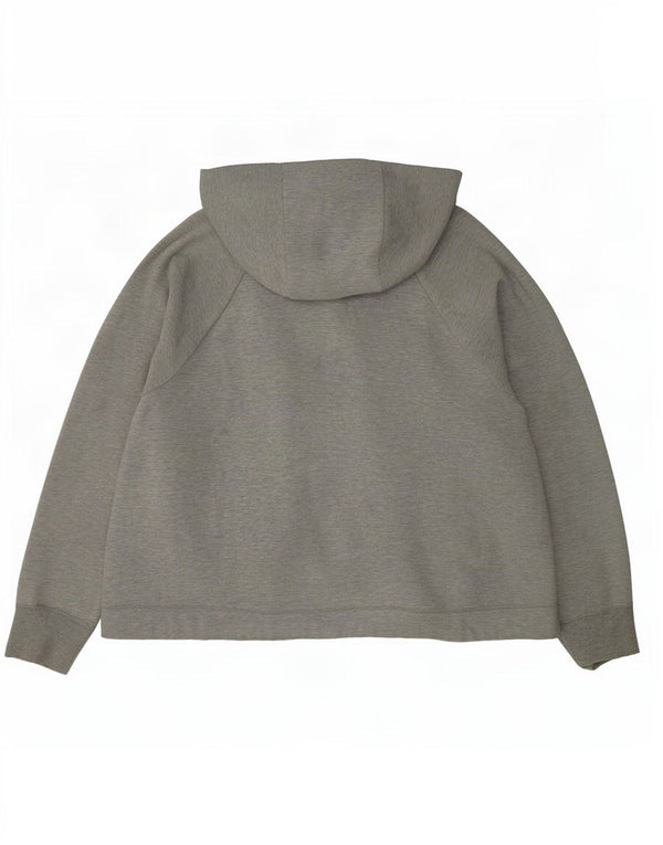 Felpa con cappuccio e zip da donna Nike UK 18 XL cotone grigio