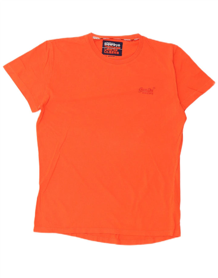 T-shirt da uomo SUPERDRY Top in cotone arancione medio