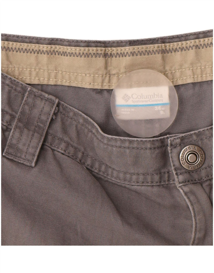 Pantaloncini cargo Columbia Omni-Shield da uomo W36 Large in cotone grigio