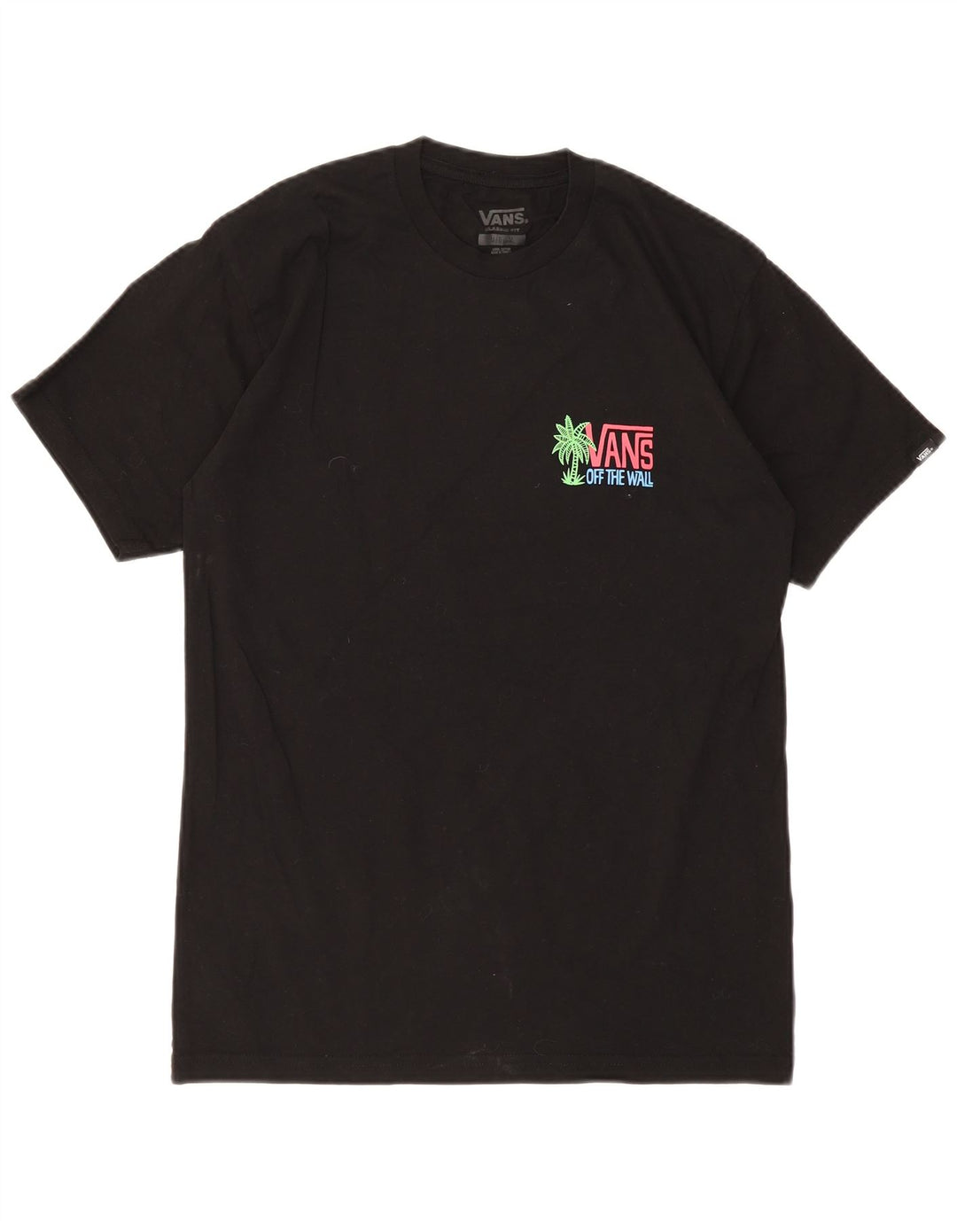 T-shirt grafica da uomo con vestibilità classica Vans, cotone medio nero