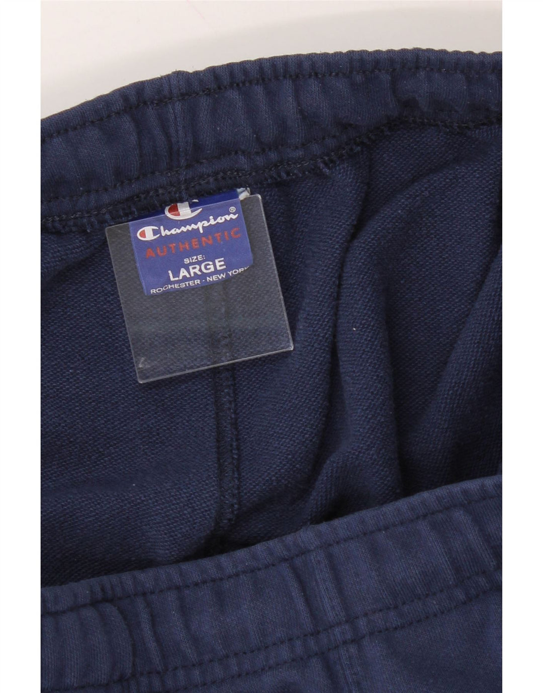 CHAMPION Mens Graphic Tracksuit Trousers Joggers Large Navy Blue Vintage Champion and Second-Hand Champion from Messina Hembry 