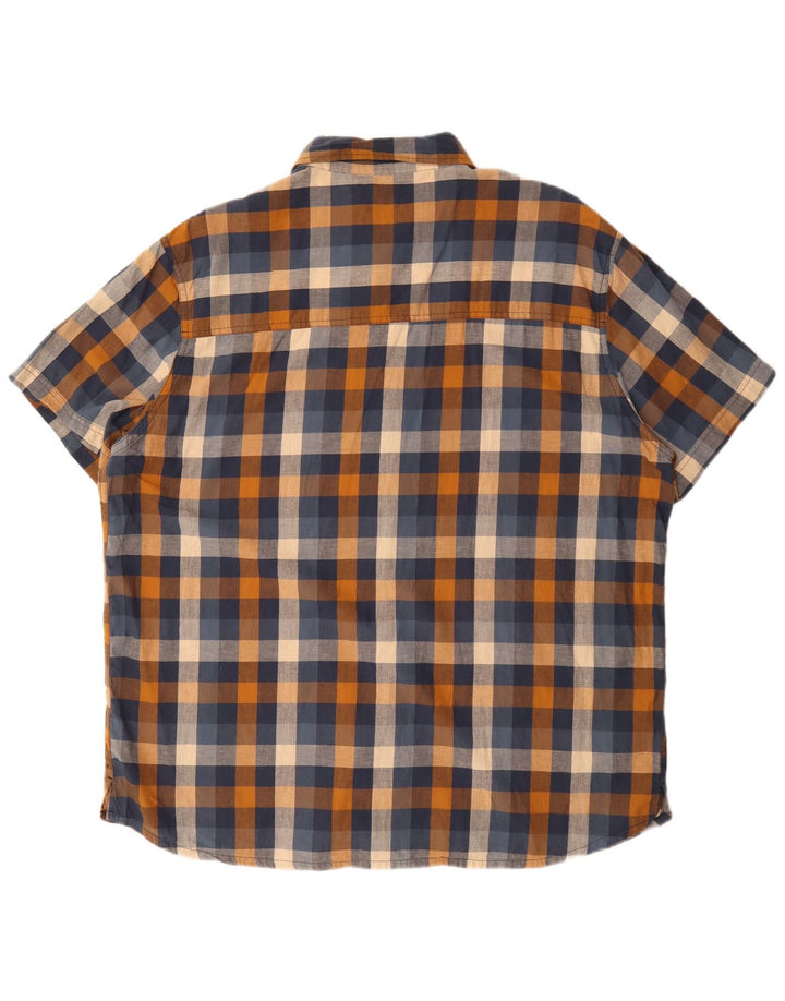 Camicia a maniche corte da uomo Mountain Warehouse 3XL in cotone a quadri multicolore