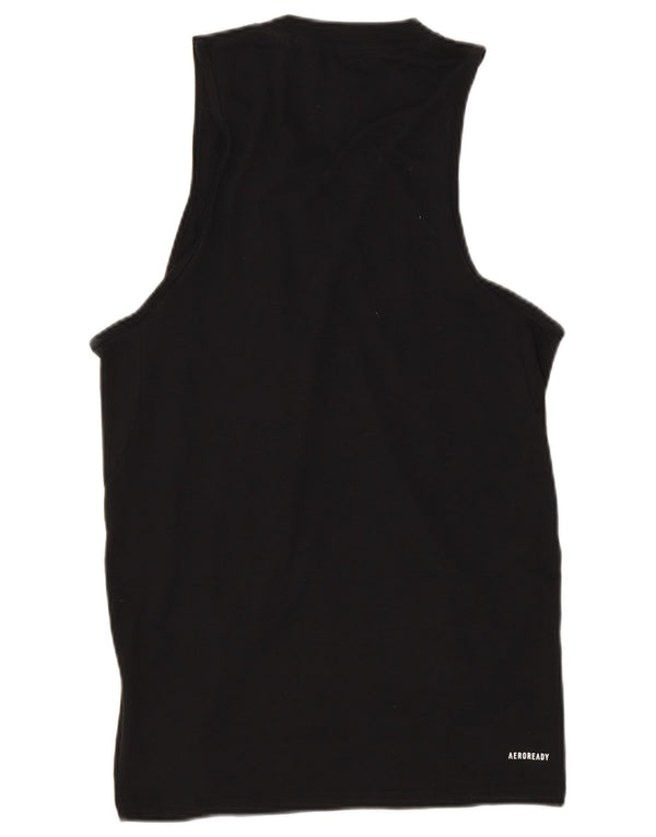 Canotta Adidas Aeroready da uomo piccola in poliestere nero