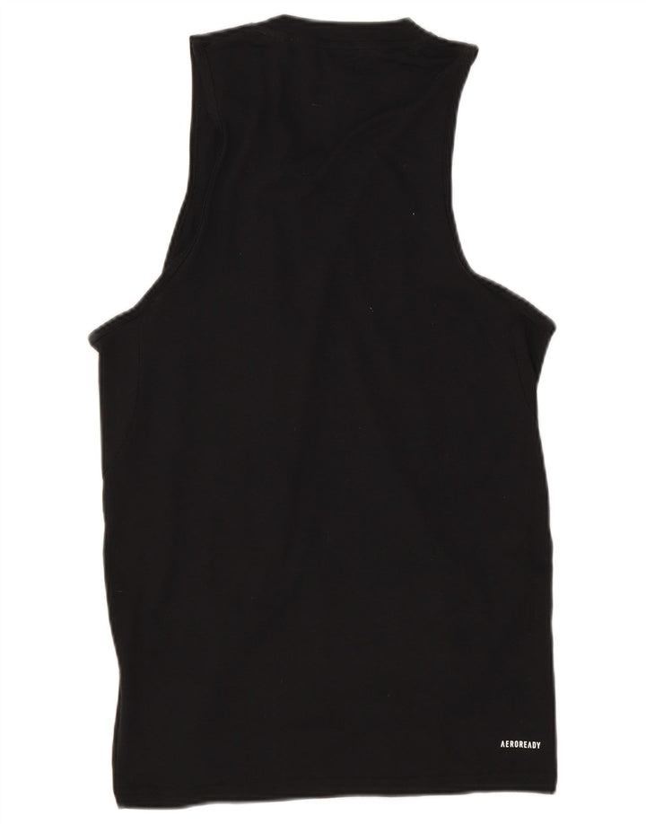 Canotta Adidas Aeroready da uomo piccola in poliestere nero