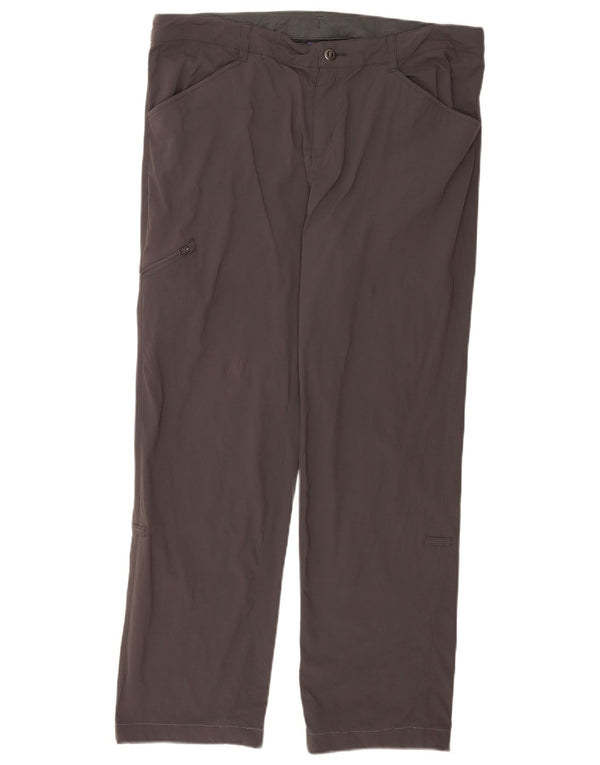 Pantaloni cargo dritti da donna Patagonia US 16 2XL W38 L30 Nylon grigio