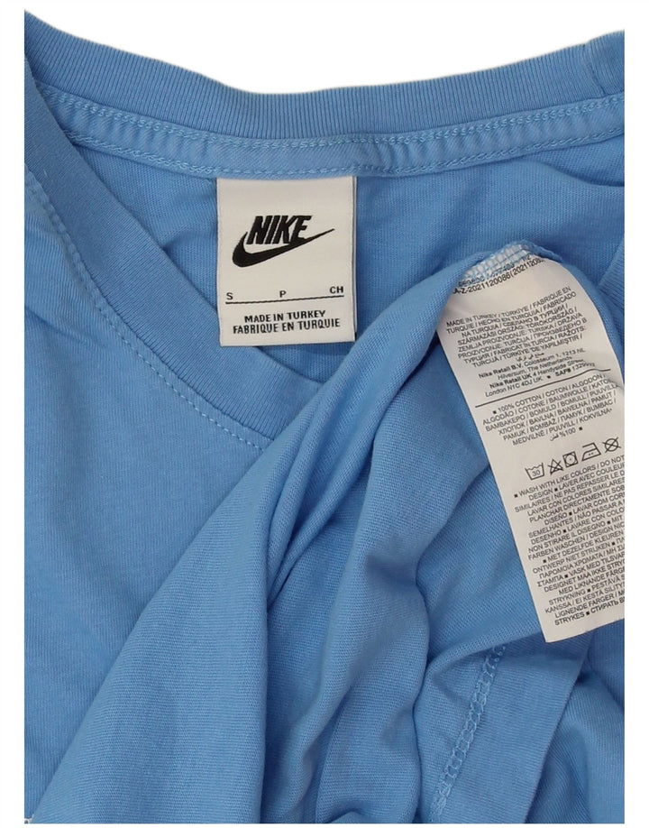 T-shirt grafica da uomo Nike Top Small in cotone blu