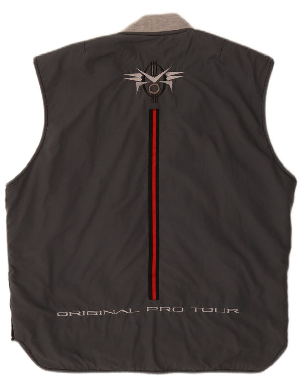 Gilet reversibile grafico da uomo Lotto UK 40 grande poliestere nero