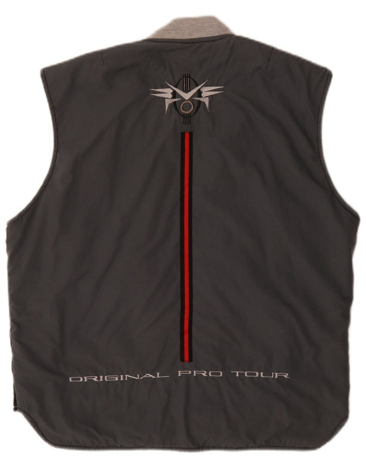 Gilet reversibile grafico da uomo Lotto UK 40 grande poliestere nero