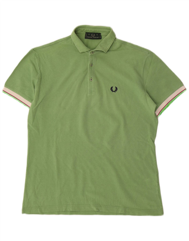 Polo da uomo Fred Perry grande in cotone verde