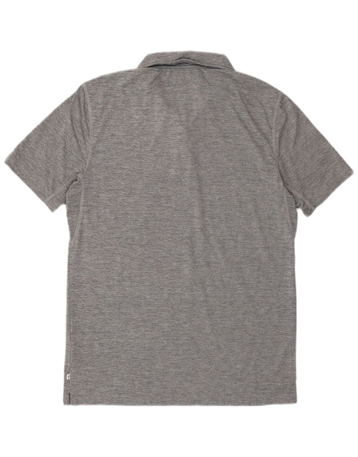 Polo da golf da uomo Calvin Klein piccola in poliestere chiazzato grigio