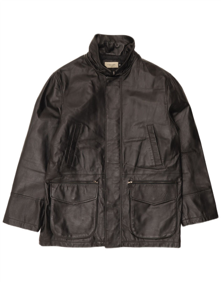 Giacca in Pelle Uomo VINTAGE IT 48 Pelle Nera Media