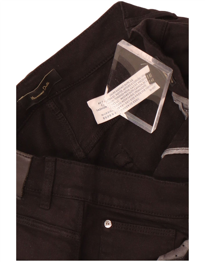 Jeans dritti da donna Massimo Dutti EU 42 Large W32 L27 Cotone nero