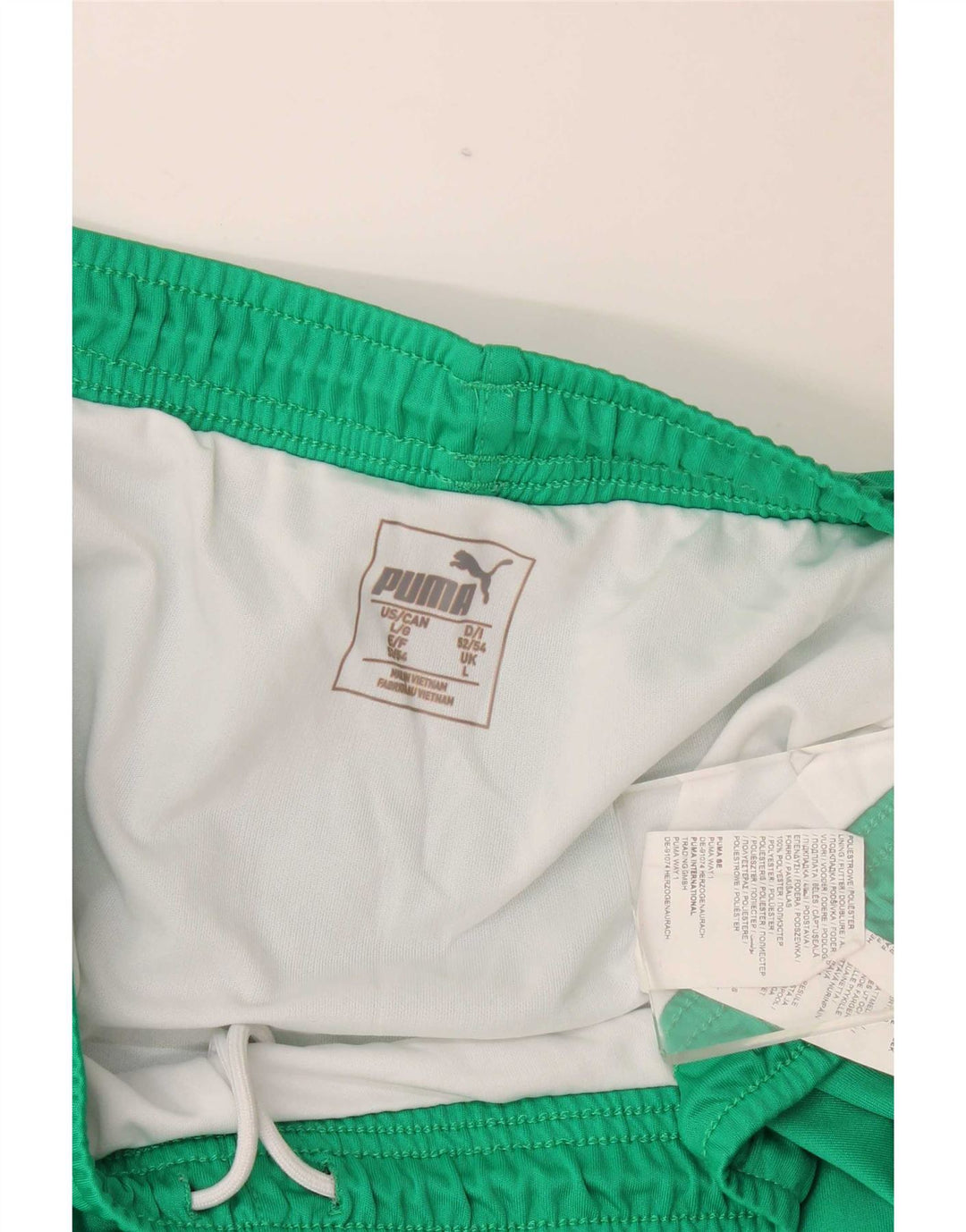 Pantaloncini sportivi Puma da uomo grandi in poliestere verde
