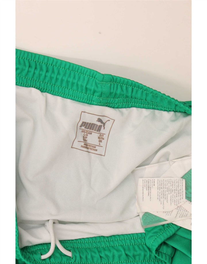 Pantaloncini sportivi Puma da uomo grandi in poliestere verde