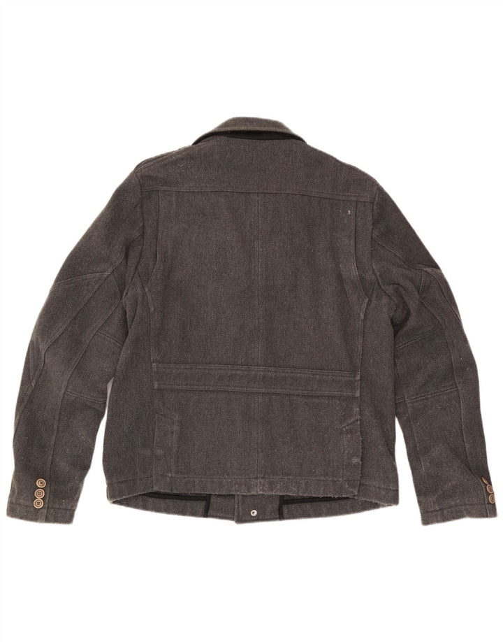 Diesel Mens Military Jacket UK 42 XL Grey Polyester