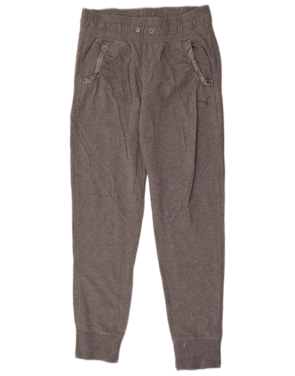 Pantaloni da tuta da donna Puma Joggers UK 10 Small Grigio Cotone