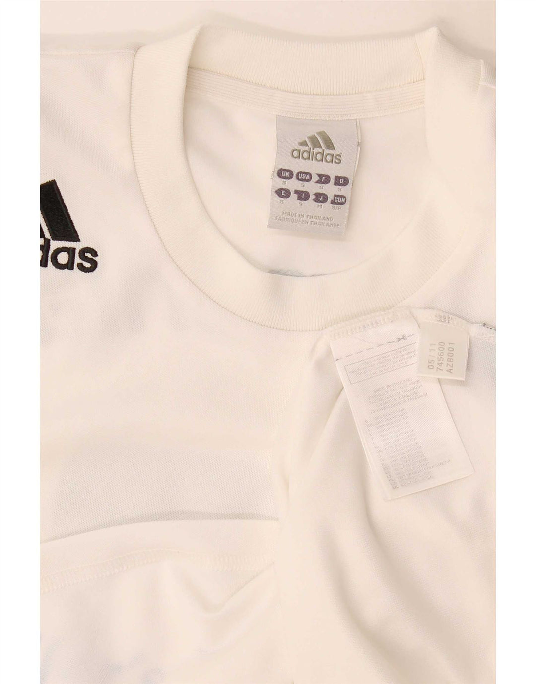 T-shirt grafica da uomo Adidas Top piccola in poliestere bianco