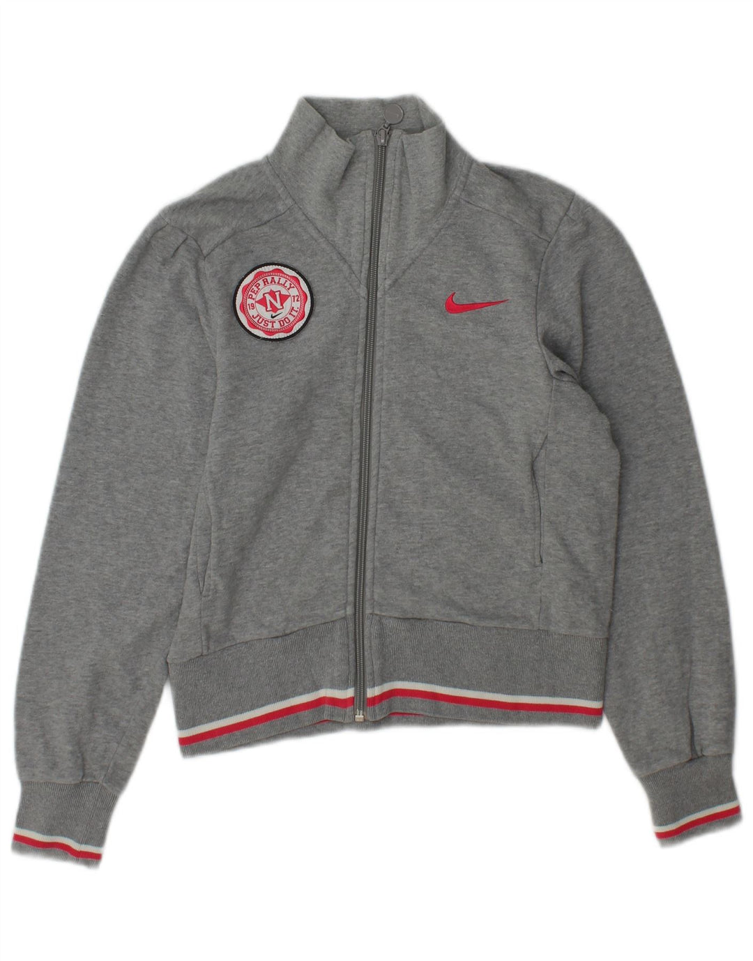Giacca da tuta da donna Nike UK 6/8 XS cotone grigio