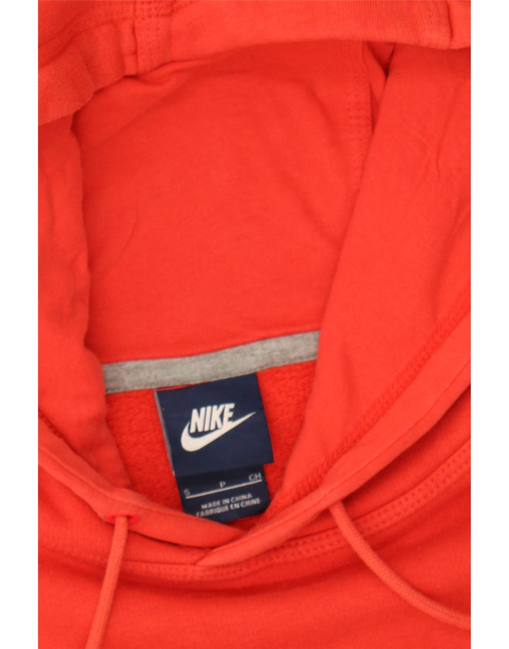 NIKE Mens Graphic Hoodie Jumper Small Orange Cotton Vintage Nike and Second-Hand Nike from Messina Hembry 